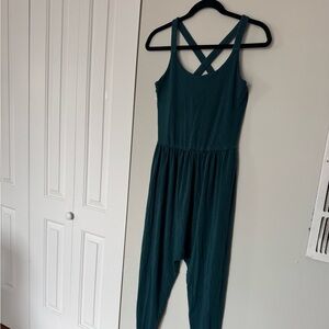 Teal Sleeveless Jumpsuit